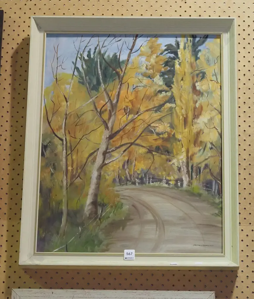 framed Robina Templeton oil - trees  Image 1++