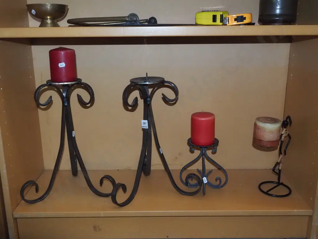wrought metal candles and candlesticks H-360 Image 1++
