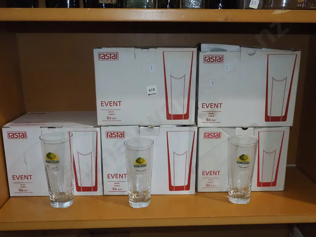 5x boxes of Summersby branded glass tumblers Image 1++
