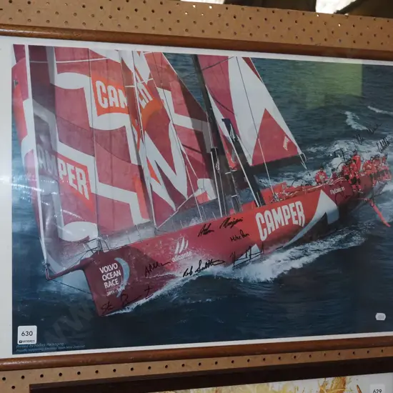 framed signed  Emirates Team New Zealand poster print