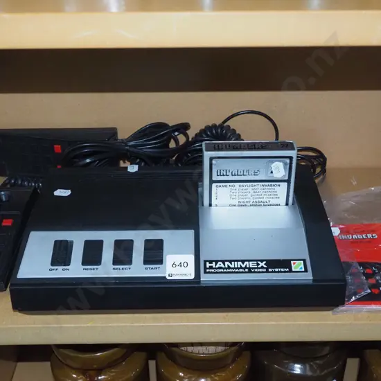 early Hanimex video system with Invaders 27 cartridge