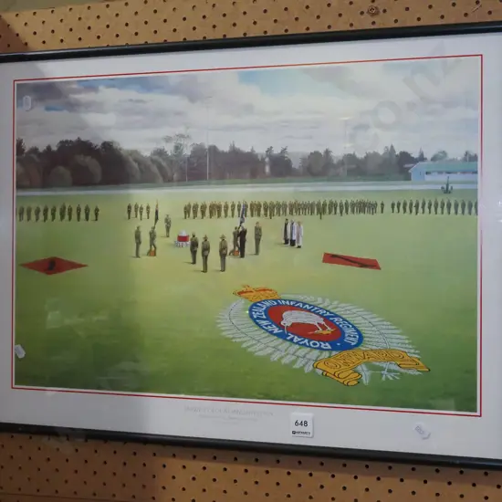 framed RNZIR Colours presentation Palmerston North 1997