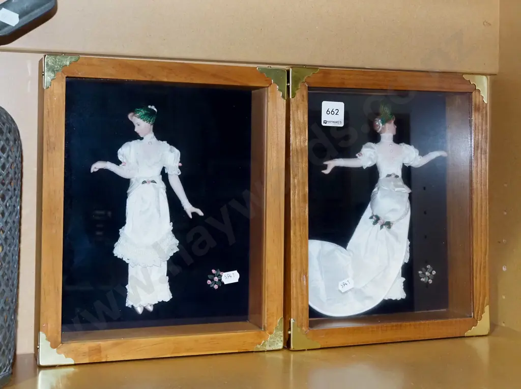 shadow boxes with dolls and wedding dresses Image 1++