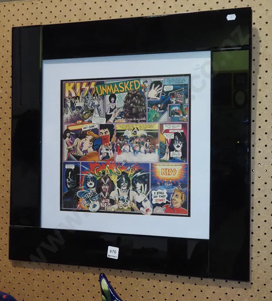 framed Kiss LP cover Image 1++