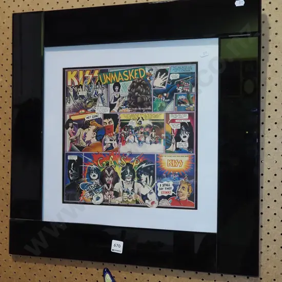 framed Kiss LP cover