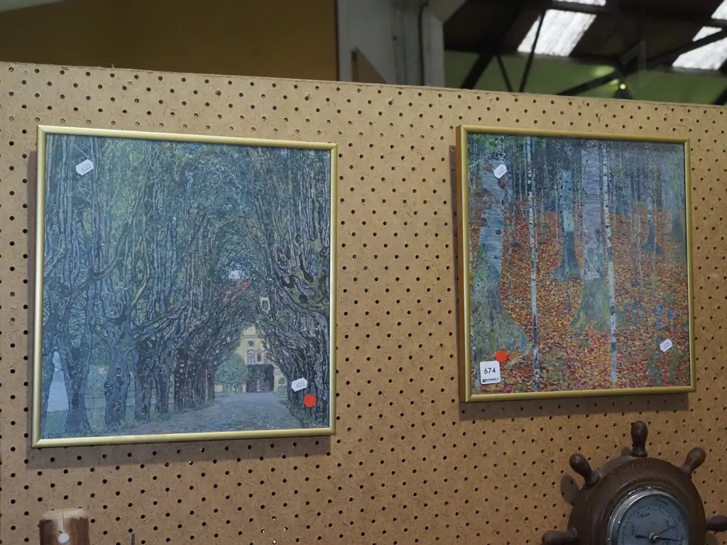 2x small Gustav Klimt  prints Image 1++