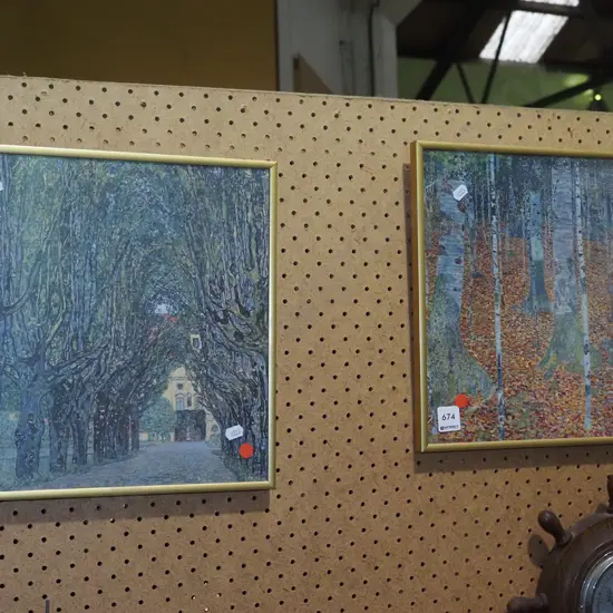 2x small Gustav Klimt  prints