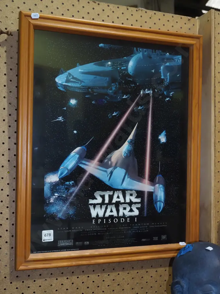 framed Star Wars poster print Image 1++