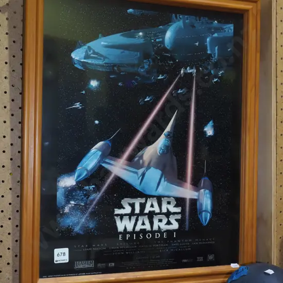 framed Star Wars poster print