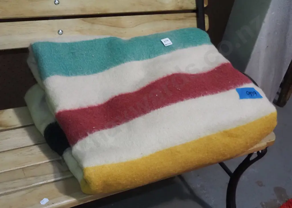 striped woollen blanket Image 1++