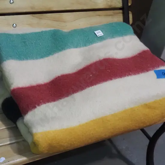 striped woollen blanket