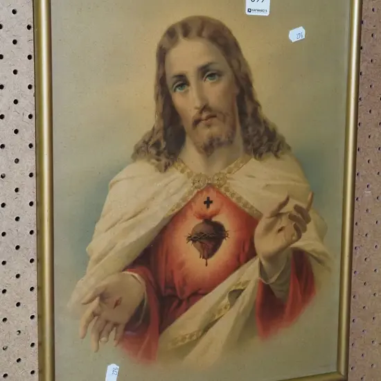 framed religious print