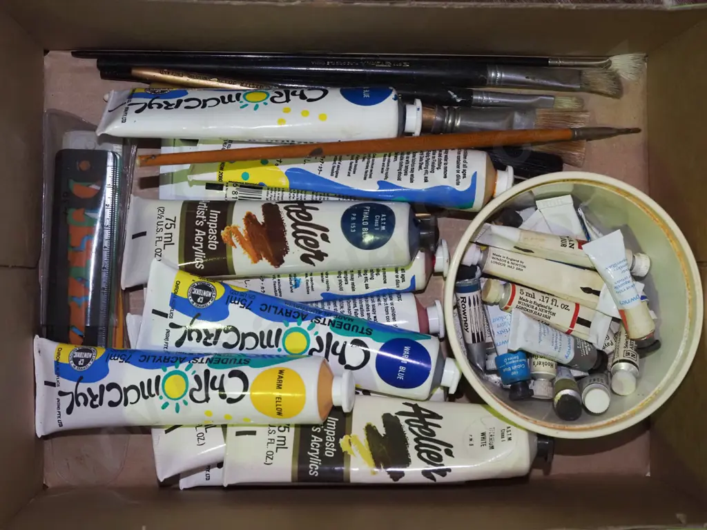 box; acrylics, oil paints Image 1++