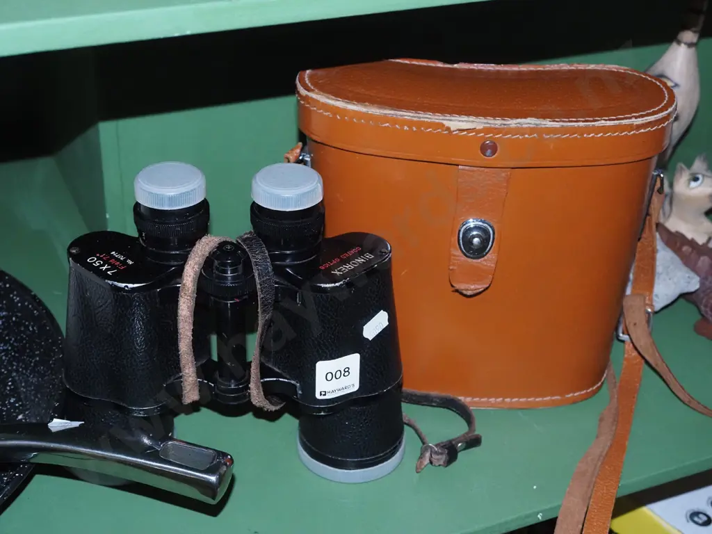 leather cased 7x50 Binorex field binoculars Image 1++