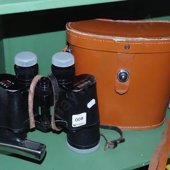 leather cased 7x50 Binorex field binoculars