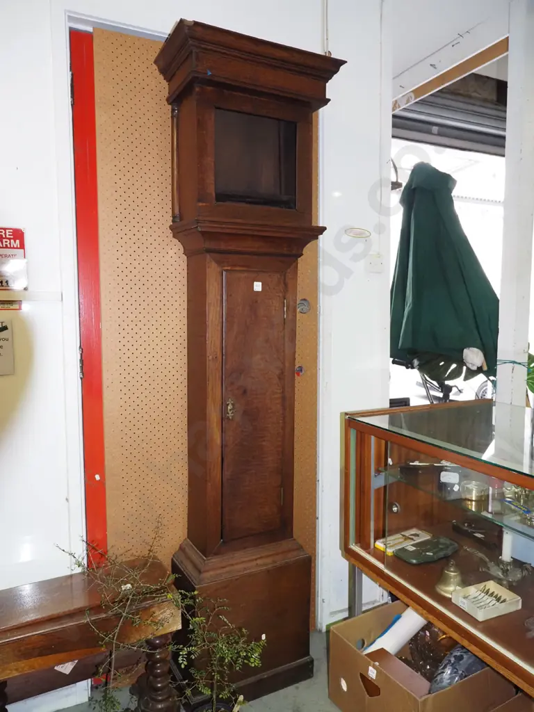 mahogany long cased clock carcass H-1940 W-420 D-225 Image 1++