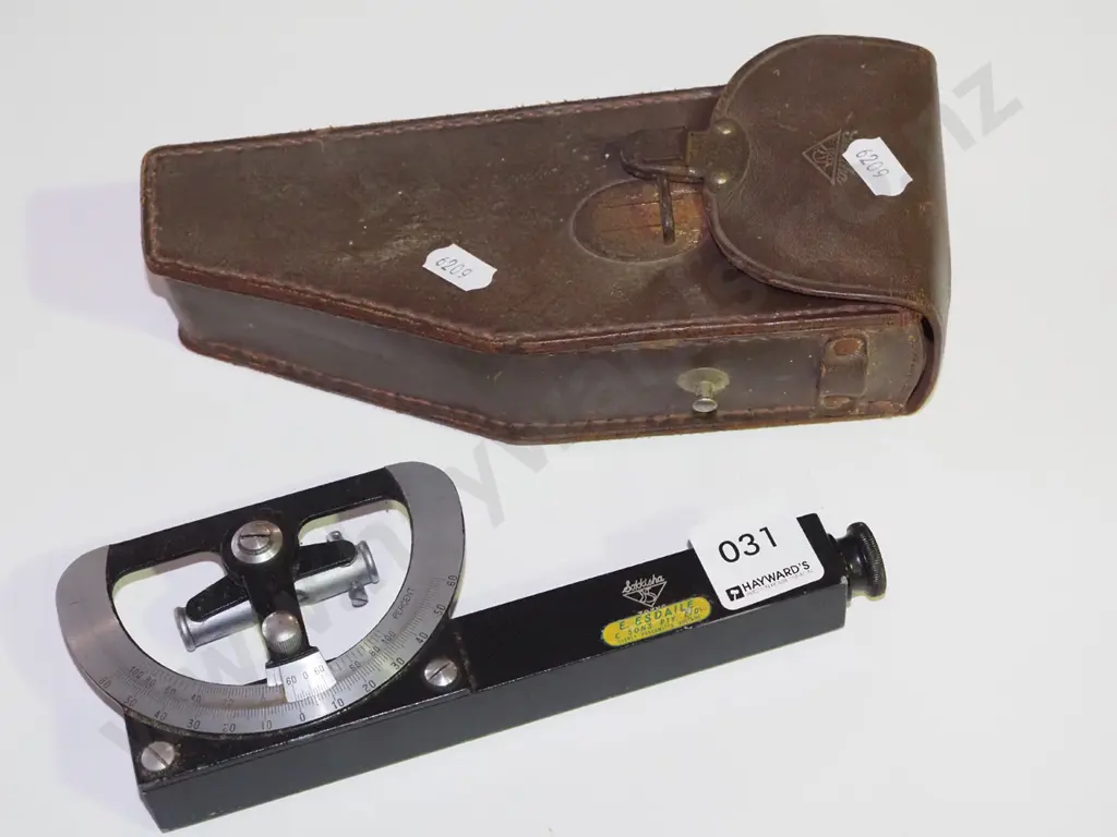 vintage leather cased inclinometer Image 1++