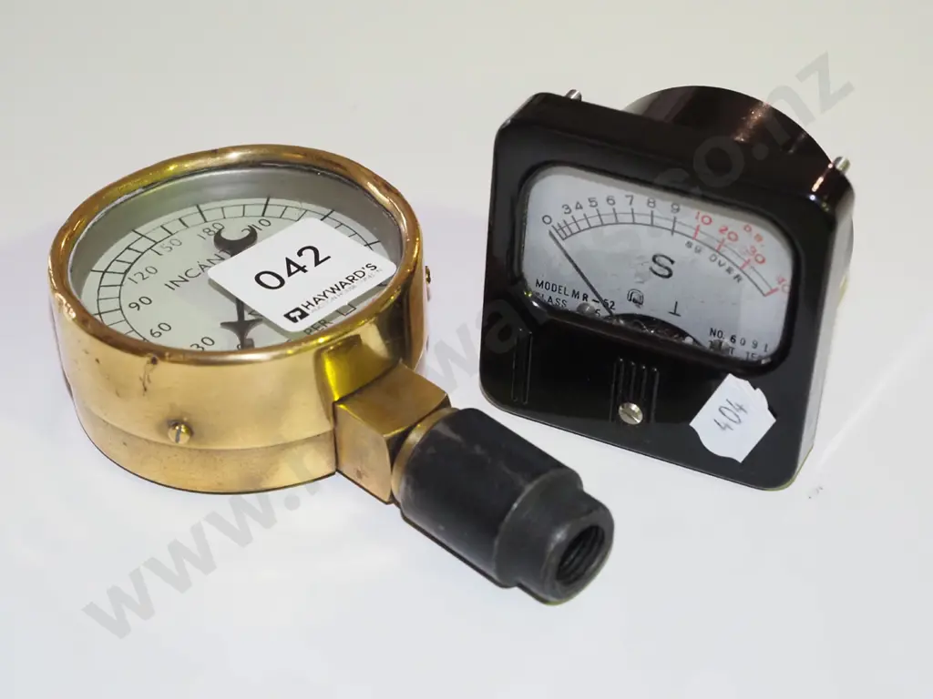 brass pressure gauge, electrical meter Image 1++
