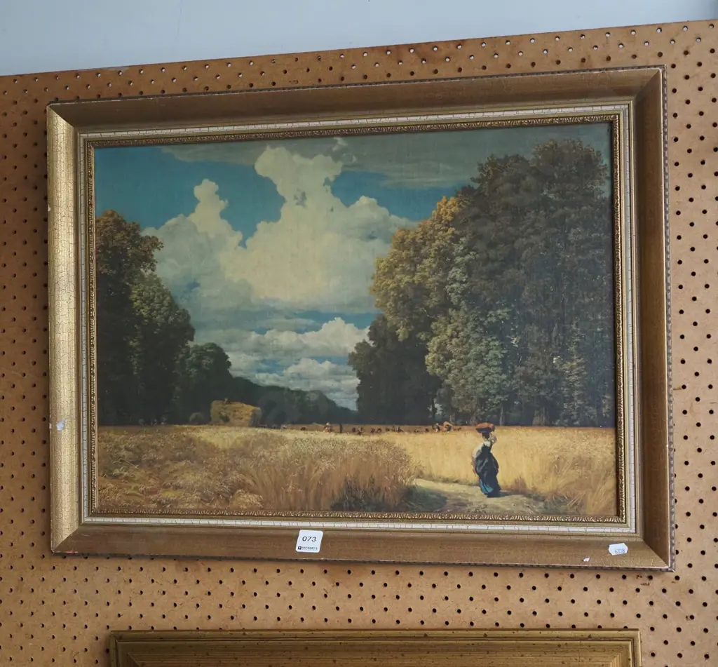 gilt framed print - pastural scene Image 1++