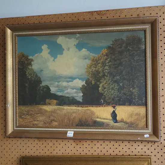gilt framed print - pastural scene