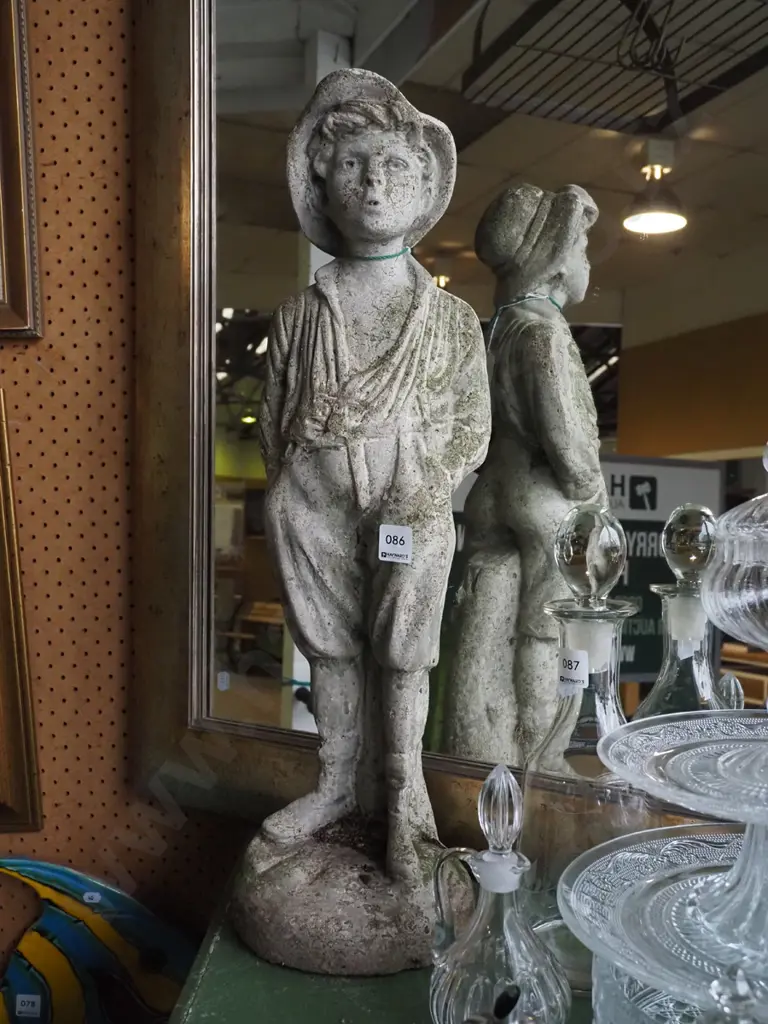 concrete garden ornament - boy Image 1++