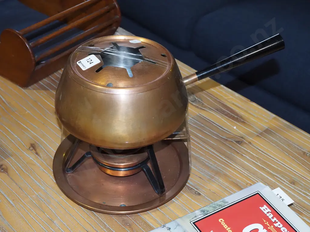 brass fondu set - no forks Image 1++