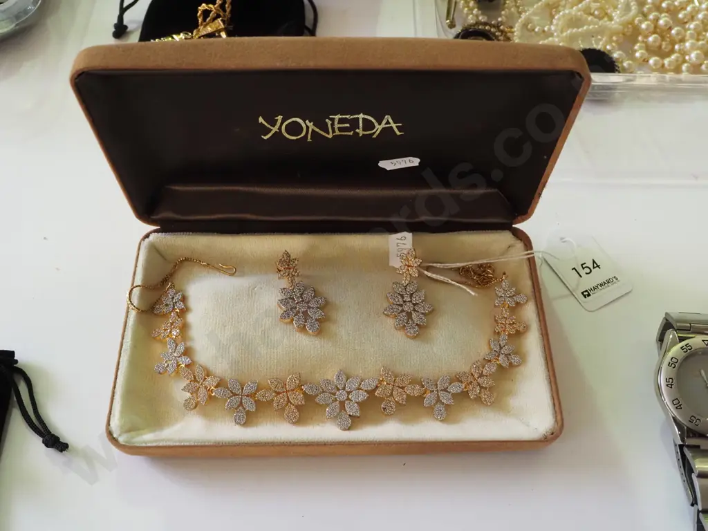 Yoneda cz necklace and earrings Image 1++