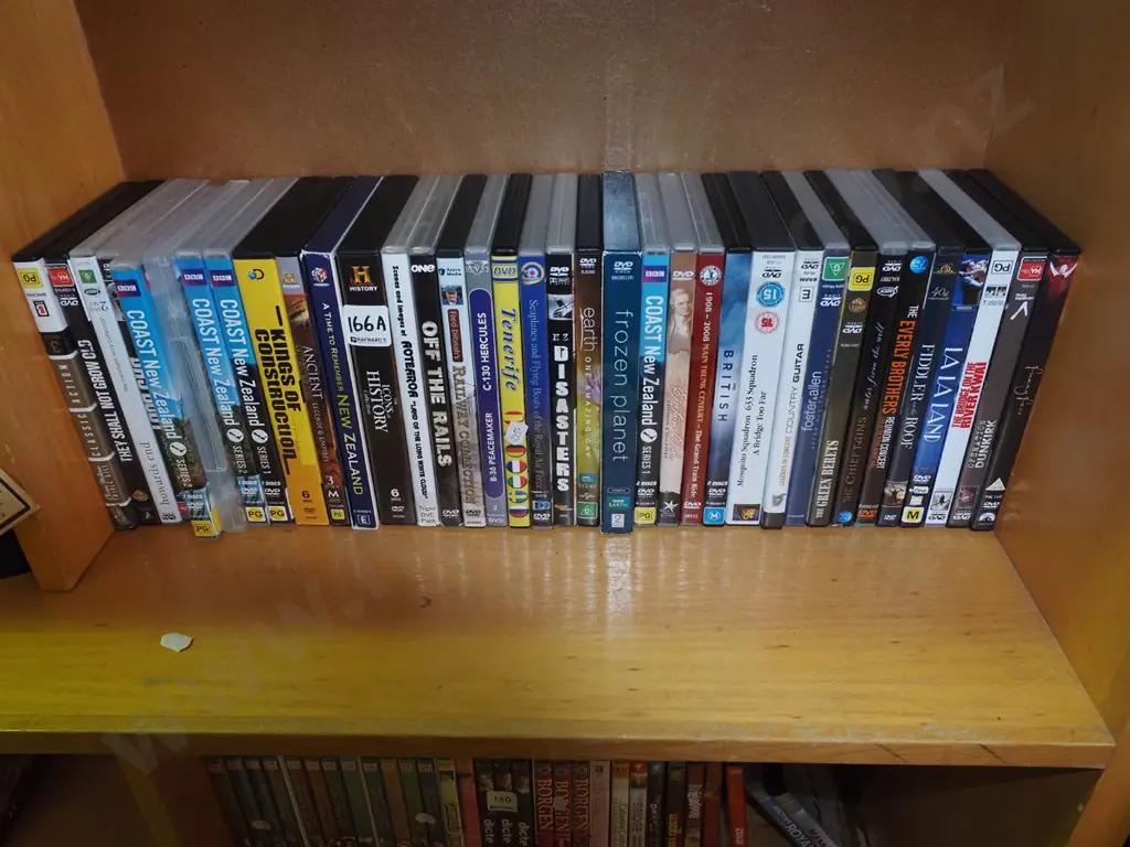 shelf of DVDs Image 1++