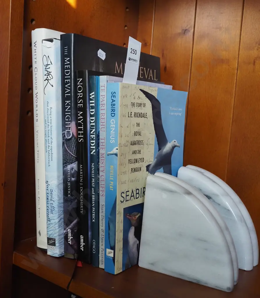 various books, 2x marble bookends Image 1++