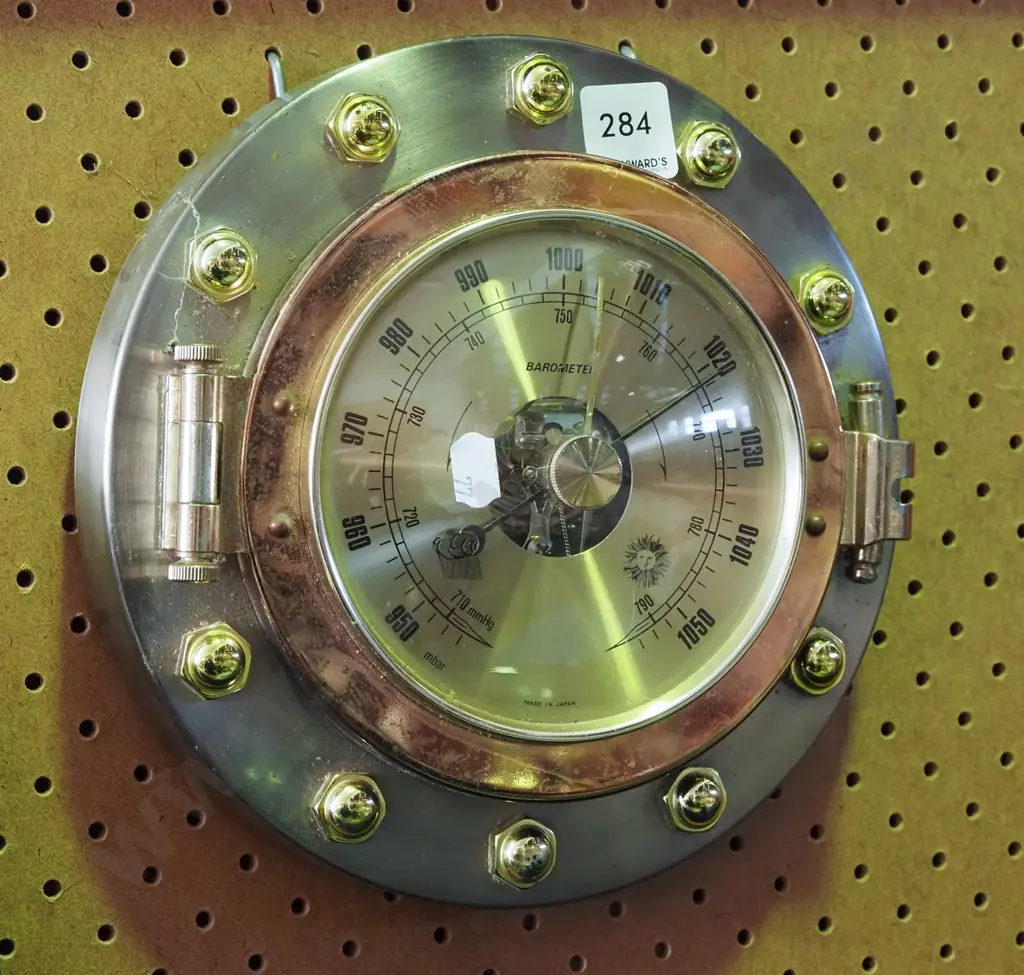ship's port hole barometer Image 1++