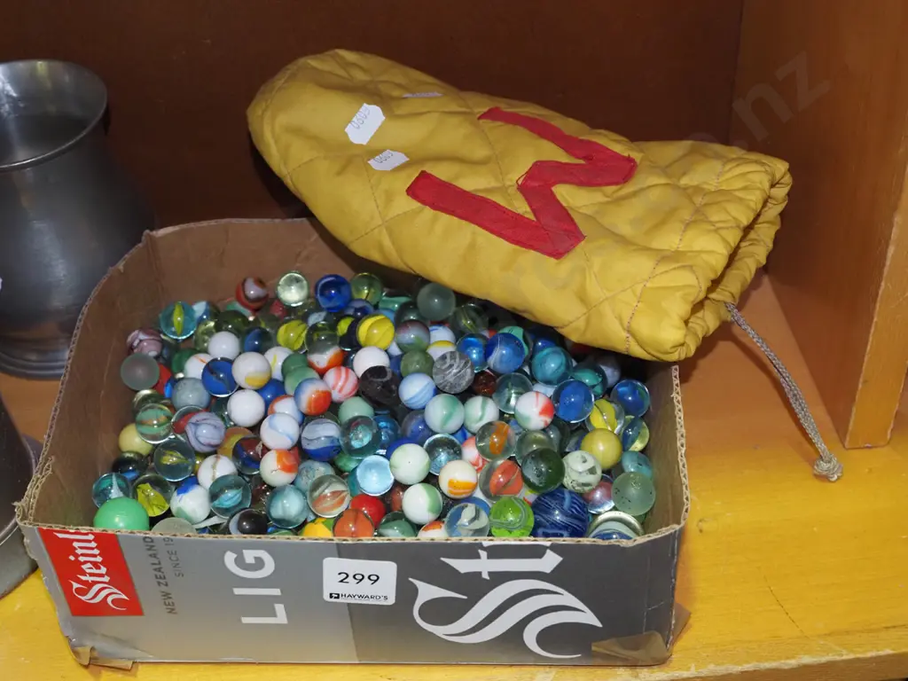 box and bag of marbles Image 1++