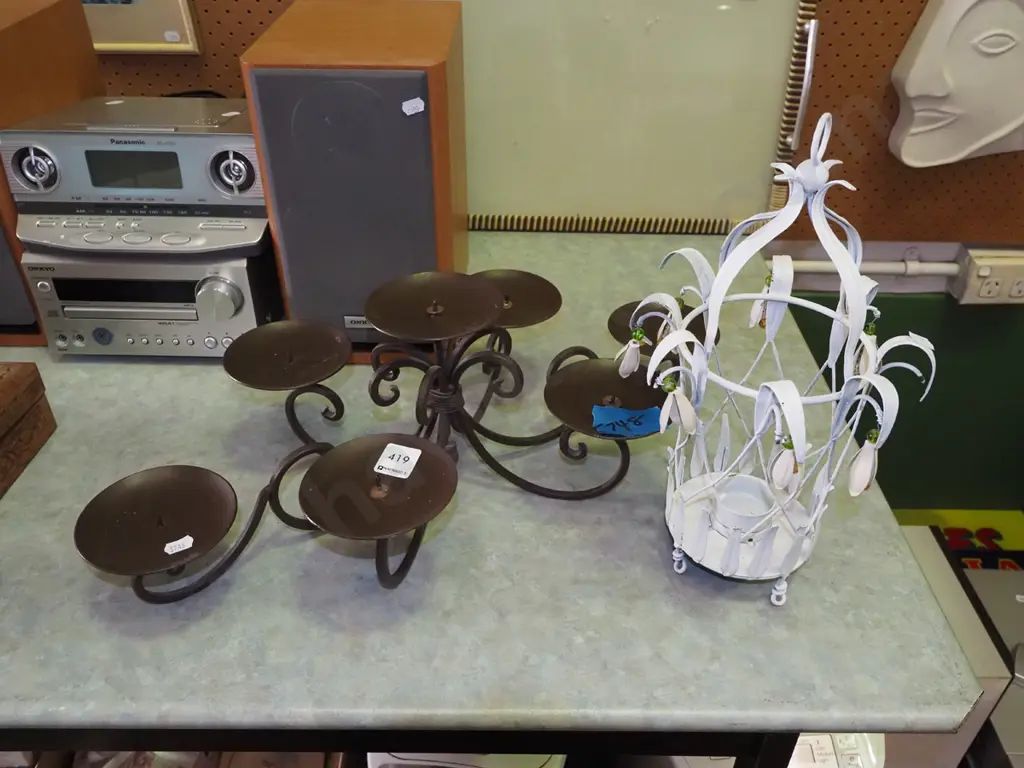 tea candle lantern, 7 candle candelabra Image 1++