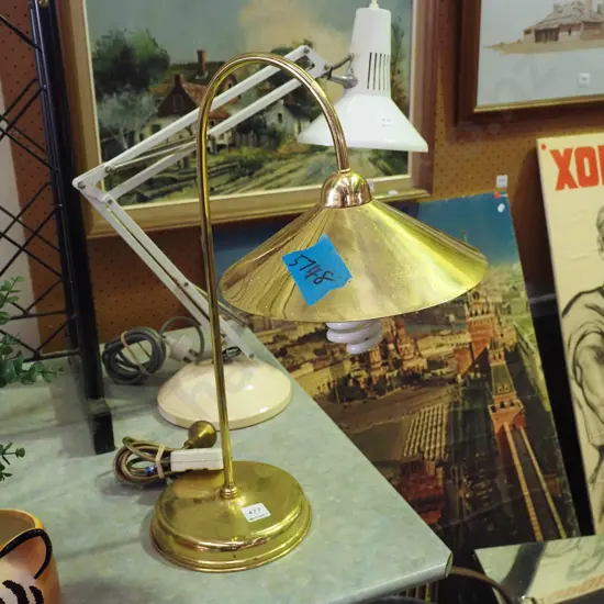 brass bedside lamp