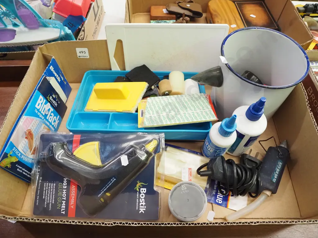 box; biscuit cutters, glue sticks etc Image 1++