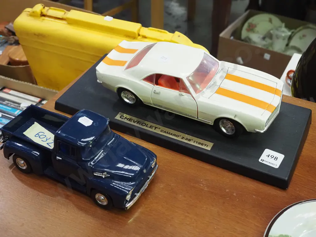 diecast model of 1967 camaro, Ford pick up truck Image 1++