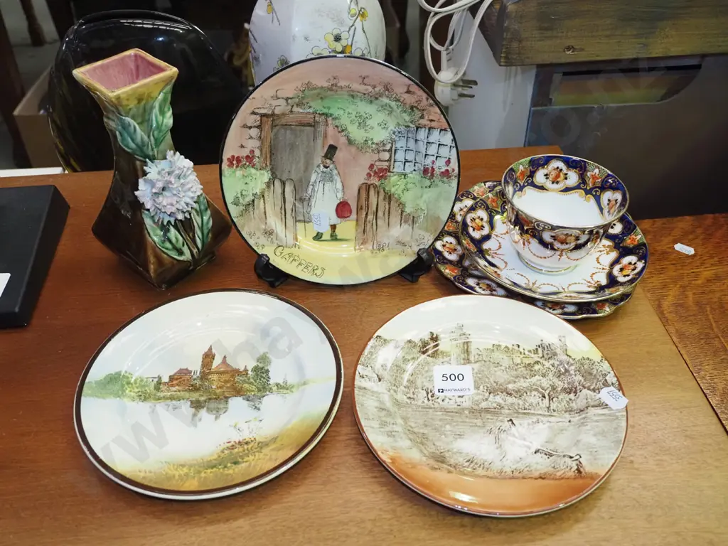 Royal Albert trio, Doulton plates, floral vase Image 1++