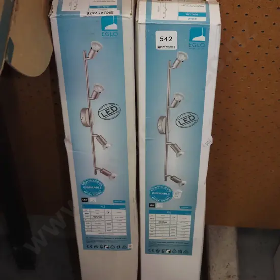 2x boxed LED 4 bulb light racks
