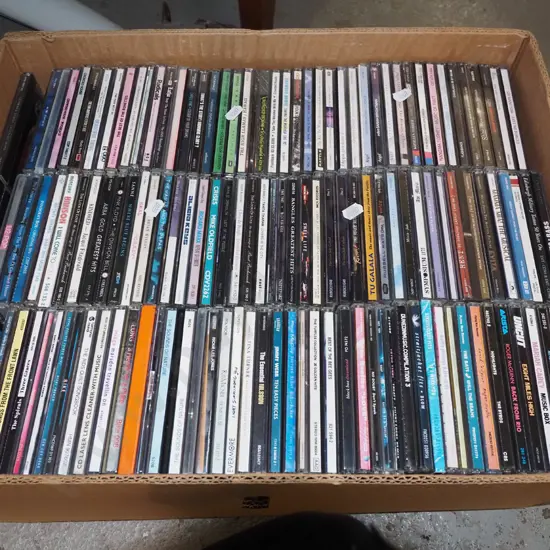 box of CDs 