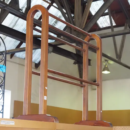 wooden towel rail