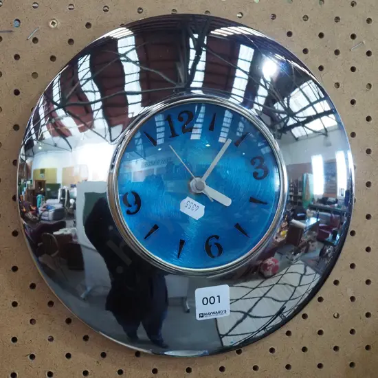 chrome wall clock
