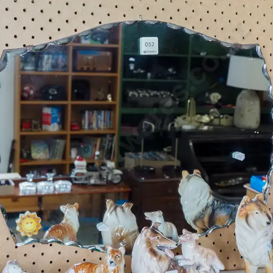 scalloped edge wall mirror