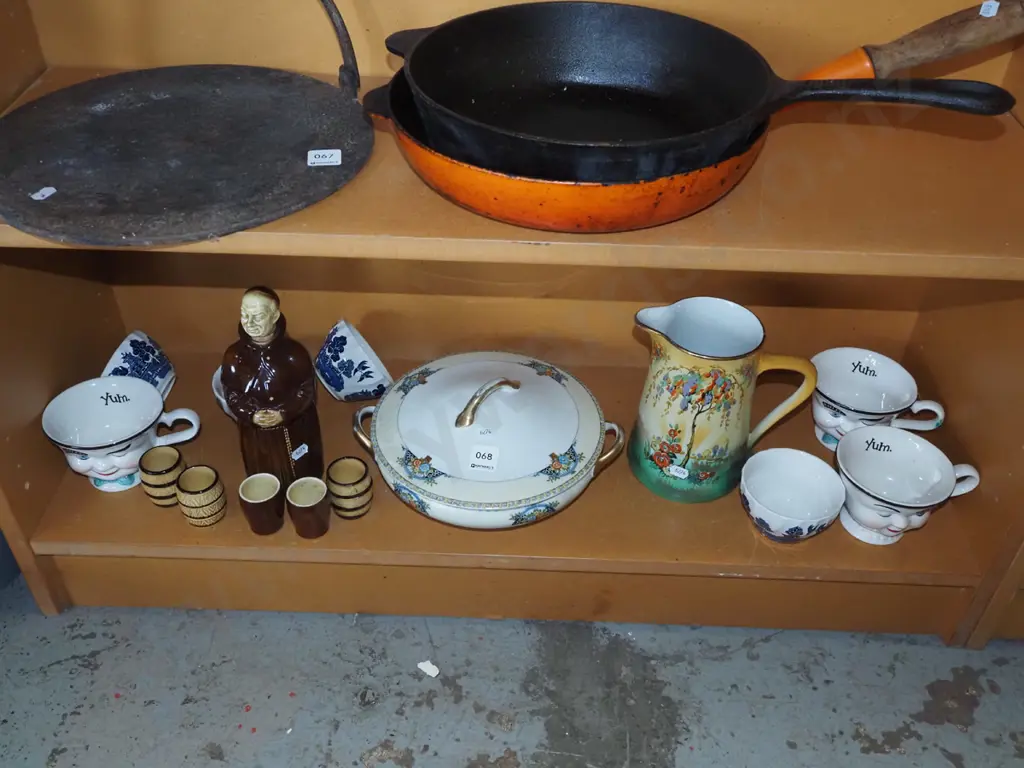 shelf; jug, lidded vege, monk decanter etc Image 1++