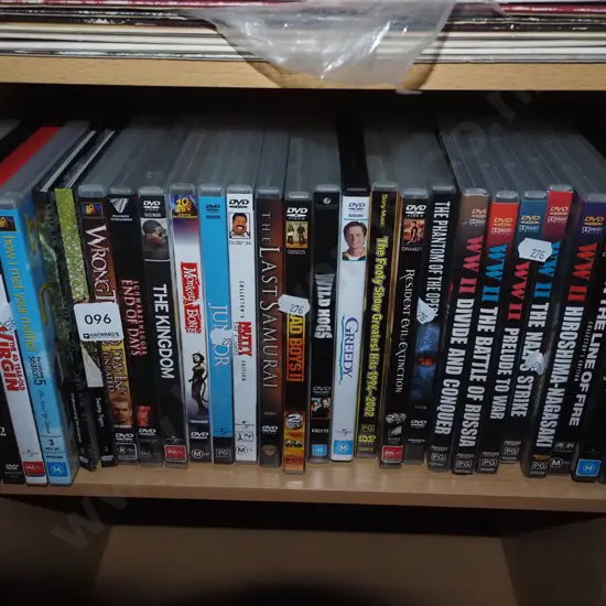shelf; DVDs