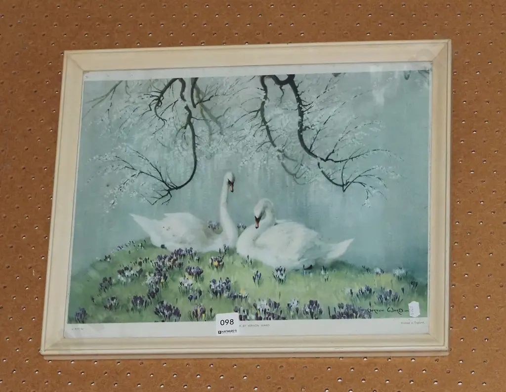 framed Vernon Ward poster print - slight wrinkling Image 1++
