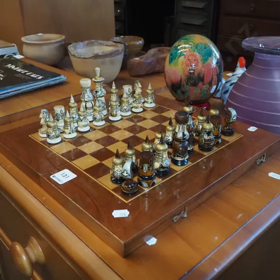 wooden chess set