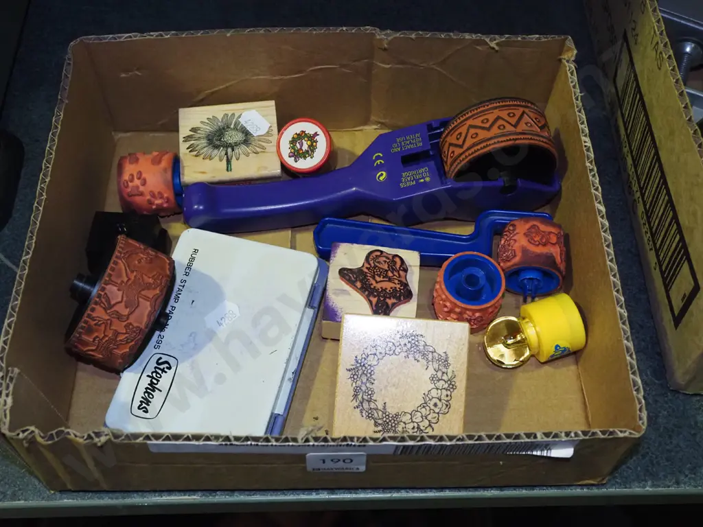 box of rubber stamps Image 1++