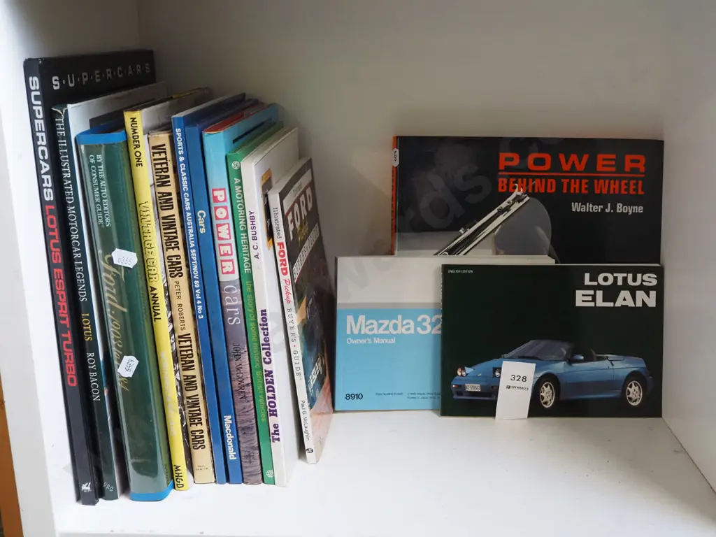 shelf of automotive books Image 1++