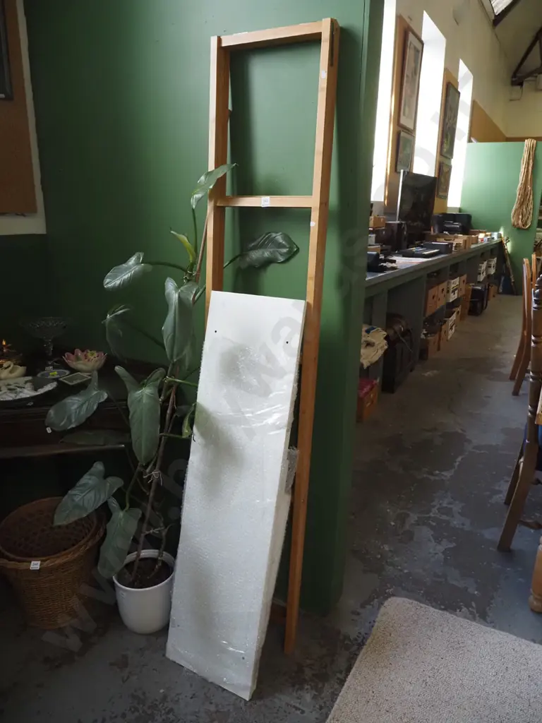 yet to be assembled melteca and bamboo shelving Image 1++
