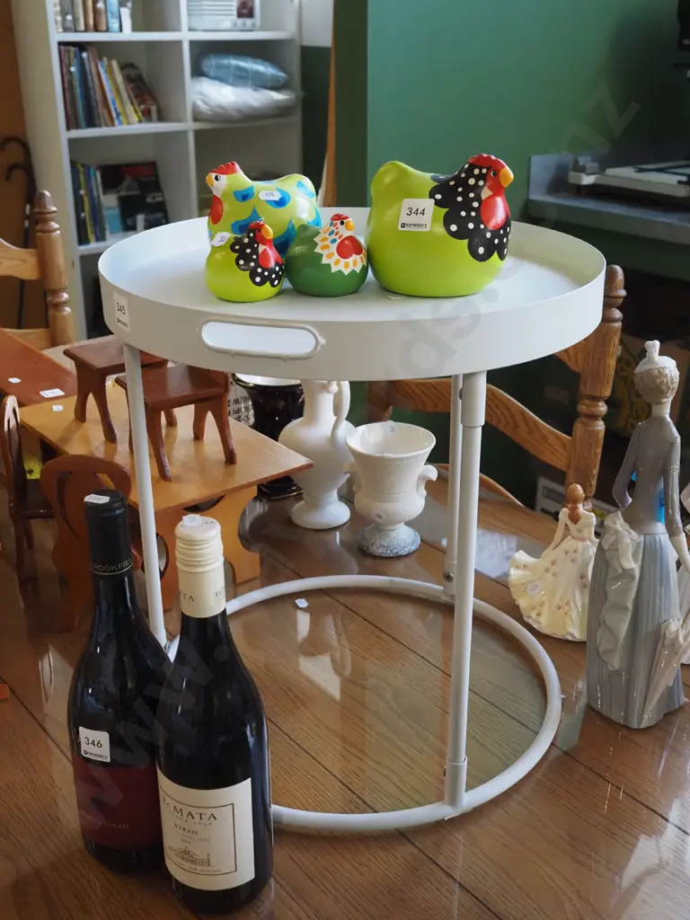 metal cylindrical end table H-420 Image 1++
