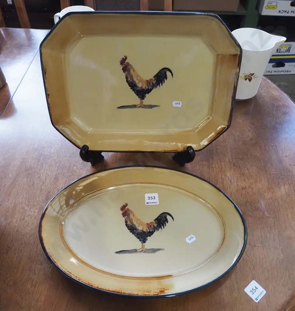 2x Robert Gordon rooster ashets Image 1++